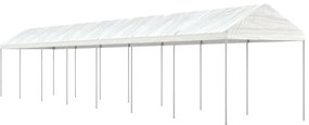 Gazebo com telhado 15,61x2,28x2,69 m polietileno branco