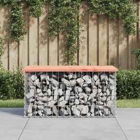 Banco jardim design gabião 83x44x42 cm madeira douglas maciça