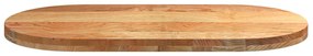 Tampo de mesa 100x50x4 cm carvalho maciça oval castanho-claro