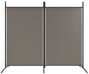 Divisória/biombo com 2 painéis 175x180 cm tecido antracite