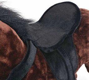 Cavalo de montar em peluche castanho escuro XXL