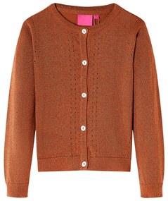 Casaco de malha para criança cor conhaque 104