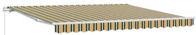 Toldo Retrátil Manual Verde e Amarelo 400x300 cm