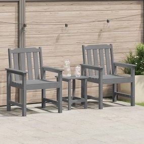 Cadeiras de Jantar 2 pcs Cinza Claro HDPE