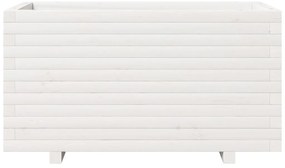 Vaso/floreira de jardim 90x90x49,5 cm pinho maciço branco