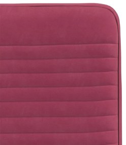 Cadeiras de jantar 2 pcs veludo vermelho tinto