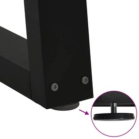 Pés para mesa de centro em V 2 peças preto 50x(42-43,3) cm aço
