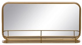 Espelho de Parede 55,5 X 10,5 X 28,5 cm Dourado Metal