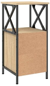 Mesas cabeceira 2 pcs derivados de madeira carvalho sonoma