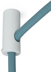 Descentralizador gancho de teto branco e batente para cabo de tecido
