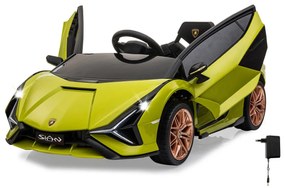 Carro elétrico a bateria infantil Lamborghini Sián FKP 37 12V Verde