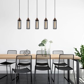 Candeeiro de Teto Likya – Preto – 80 cm de Diâmetro x 112 cm de Altura
