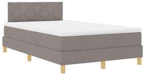 Cama Box Spring com Colchão Taupe 120x200 cm Tecido