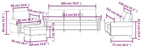 4 pcs conjunto de sofás com almofadões veludo cinzento-claro