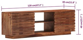 Móvel de TV 120x30x40 cm madeira de acácia maciça