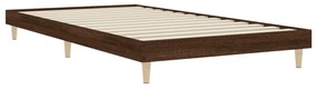 Estrutura cama s/ colchão derivados madeira carvalho castanho