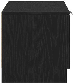 Aparador de TV vidaXL Preto Carvalho 80x35x36,5 cm Madeira Engenharia