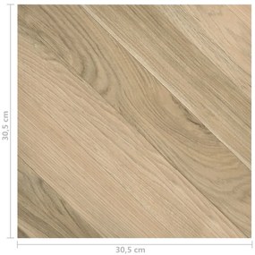 Tábuas soalho autoadesivas 55 pcs 5,11m² PVC castanho às riscas