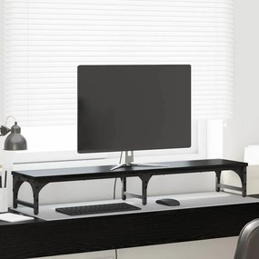 vidaXL Suporte para Monitor Carvalho Preto 105 x 23 x 15,5 cm