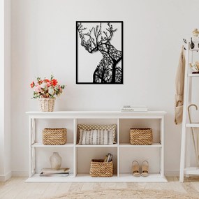 Acessório Decorativo de Parede Tree Woman – Preto – 52 x 70 cm