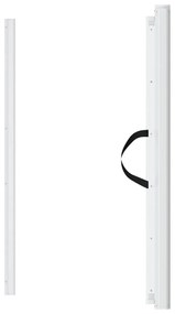 Portão retrátil p/ animais de estimação 117,5x125 cm branco