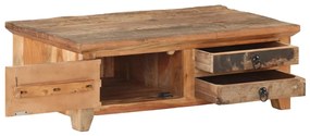 Mesa de centro 90x50x31 cm madeira recuperada maciça