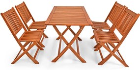 Conjunto de jardim Sydney 5 peças em madeira de acácia com certificação FSC®