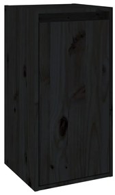 Móveis de TV 4 pcs madeira de pinho maciça preto