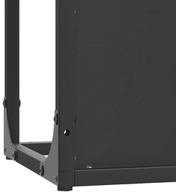 Suporte para lenha 25x25x60 cm aço laminado a frio preto