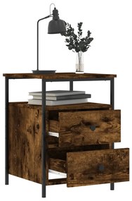 Mesa cabeceira 44x45x60 cm derivados de madeira carvalho fumado