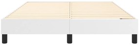 Estrutura de cama 140x200 cm couro artificial branco