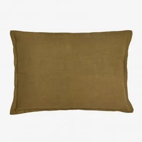 Almofada Retangular 35x50 Cm Em Algodão Elezar Mostarda Escura - Sklum
