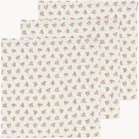 Panos de musselina em algodão orgânico Verona Blues, conjunto de 3