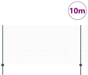 Postes de Cerca vidaXL 5 pcs U-Channel Verde 120 cm Aço