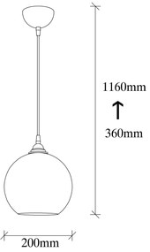 Candeeiro de Teto Chandelier Gold – Ouro/Preto – 20 x 20 cm