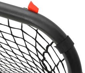 Baliza de futebol com rede 90x48x71 cm aço vermelho e preto