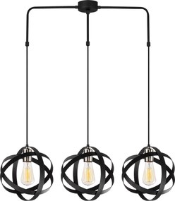 Candeeiro de Teto Gezegen – Preto – 89 x 25 cm