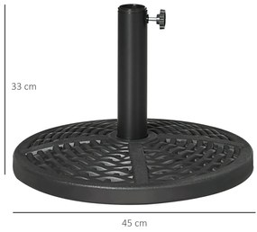 Base de Chapéu de Sol Redonda Suporte para Chapéu de Sol Preenchido de