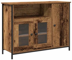 Armário de madeira velha 100x35x75 cm em madeira engenheirada