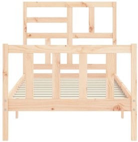 Cama sem colchão 90x200 cm madeira de pinho maciça