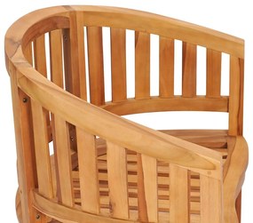 Cadeiras de costas redondas 2 pcs madeira de teca maciça