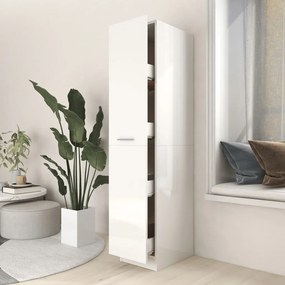 804226 vidaXL Armário boticário 30x42,5x150 cm contraplacado branco brilhante