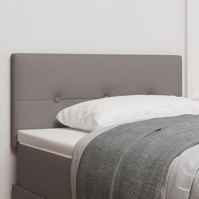 Cabeceira LED vidaXL com botão, acolchoada, taupe, 80 cm, tecido