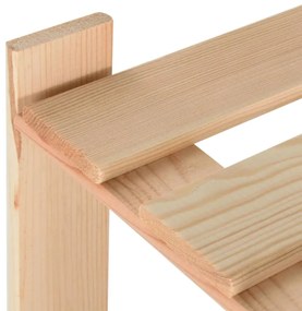 Unidade arrumação 3 prateleiras 80x28,5x90 cm pinho maciço