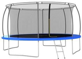 Conjunto de trampolim redondo 460x80 cm 150 kg