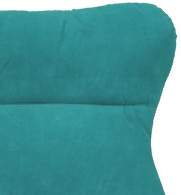 Poltrona Relaxante de Veludo Turquesa