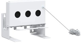 vidaXL Alvo Knockdown de Biathlon Branco 18 x 14,5 x 16 cm Aço