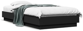 vidaXL Estrutura de cama 90x190 cm derivados de madeira preto