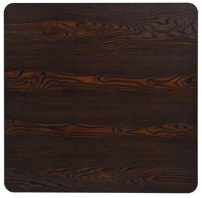 Mesa bistrô em MDF e aço quadrada 80x80x75 cm cinzento escuro