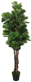 359011 vidaXL Figueira-lira artificial 96 folhas 80 cm verde